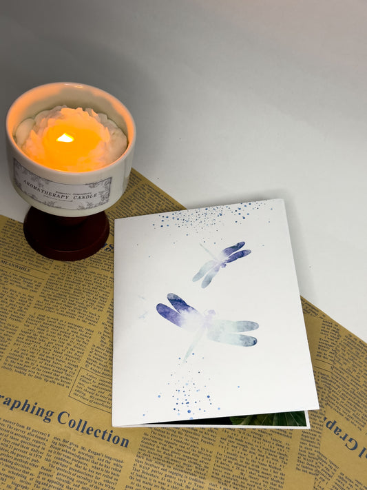 3D Dragonfly & Pink Lotus