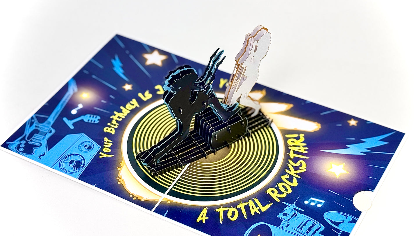 3D Rockstar Happy Birthday