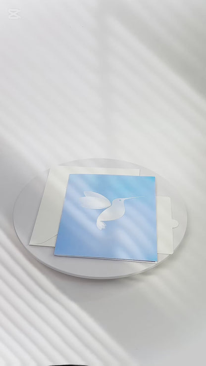 3D Hummingbird & Flowers